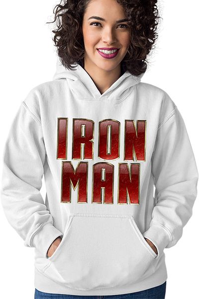 OEM Women's Hoodie Ironman Logo Metal Comics Cartoons American