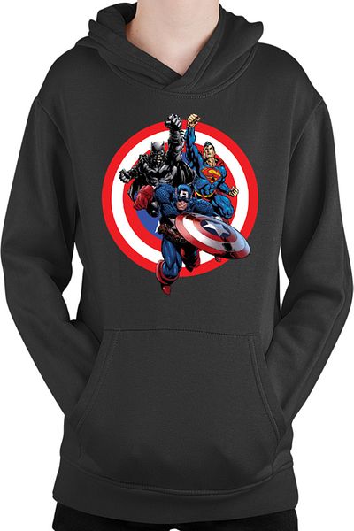 OEM Kids Hoodie Captain America Superman Batman Fight Around World