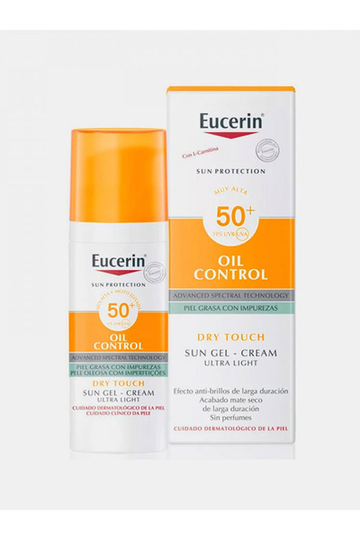 Eucerin كريم جل الشمس للتحكم بالزيوت SPF50+ خفيف للغاية
