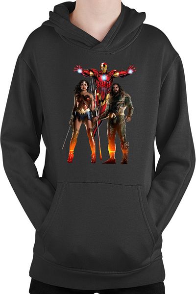 OEM Aquaman Wonder Woman Ironman Protect Sea Kids Hoodie