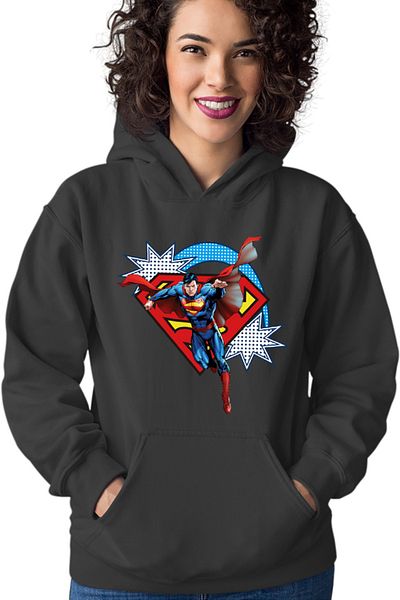 OEM Hanorac Femei Superman Logo Retro Comics Illustration Cosplay