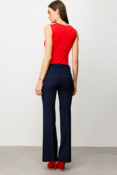 Ekol Yandan Cepli İspanyol Paça Pantolon