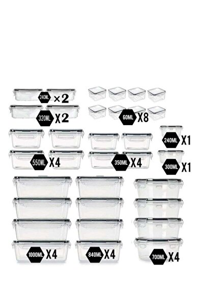Yelajoy Food Storage Containers with Lids 34 Pack for Kitchen Organization - BPA Free,for Cereal,Rice,Oats