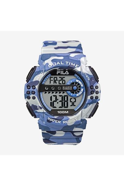 Fila Adult Unisex Digital Watch, Blue 38-171-001, 52 mm