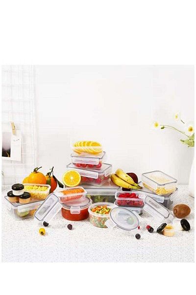 COOYA Food Storage Containers with Lids 34 Pack for Kitchen Organization - BPA Free,for Cereal,Rice,Oats