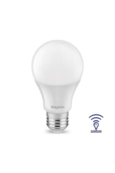 Braytron Bec LED 9W cu senzor A60 650LM 3000K E27