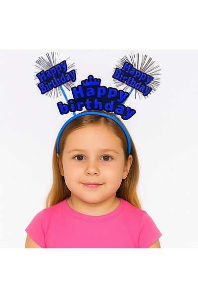 MarDyHome Blue Crown for Birthday Celebration – Party Crown with Sparkling Writing