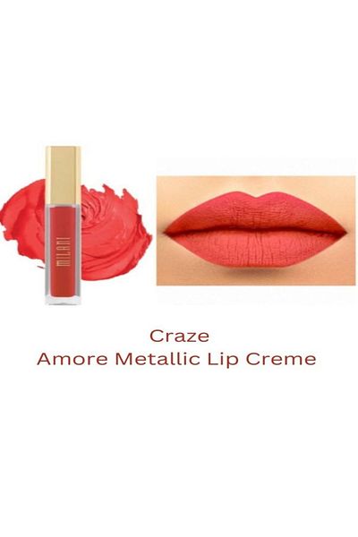 MILANI Amore Matte Lip Crème 13 Craze 6g – Long-Lasting Full Coverage Matte Liquid Lipstick