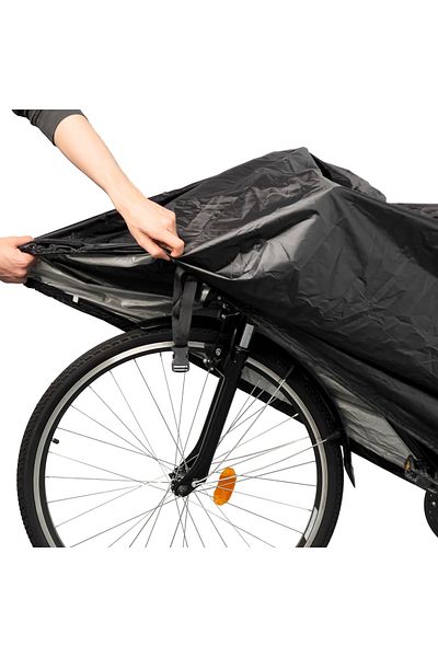 Hurtel Wodoodporny pokrowiec na rower z otworem na blokadę koła rozmiar XL - czarny