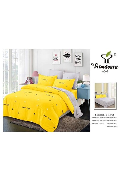 OEM Double bed linen set, Spring, 6 pieces, 235x250cm, Finet, Multicolor