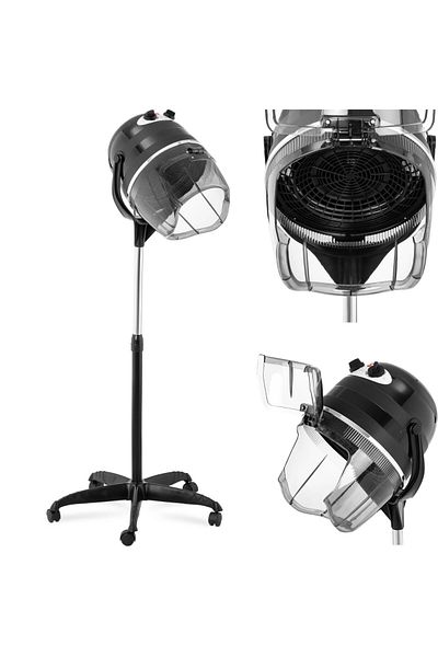 Physa Uscător de păr cu cască de stat pe roți, 1100 W, negru