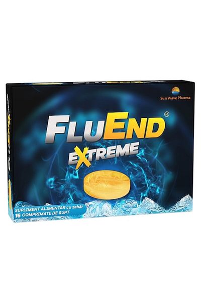 SUN WAVE PHARMA Fluend Extreme Mint, Sun Wave Pharma, ajuta la calmarea gatului, 16 comprimate