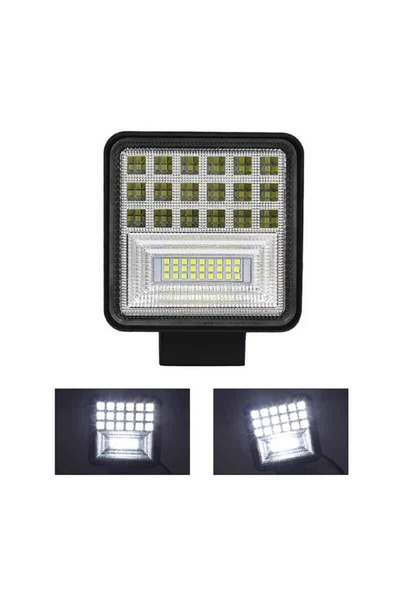 BGRJ Automotive Proiector LED pătrat de 126 W, unghi de iluminare combinat de...