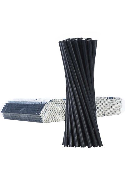 GSG24 Słomki papierowe BIO ekologiczne PAPER STRAWS 6/205mm - czarne 500szt.