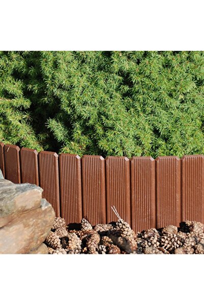 PROCART Garden palisade, decorative fence 24x100 cm, hidden joints, brown