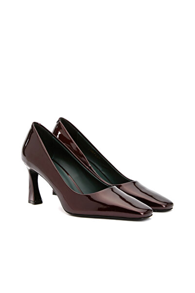 George Hogg Bordo Kadın Rugan Deri Topuklu Ayakkabı