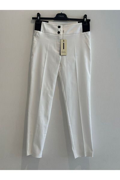 Ekol Double Button Trousers with Elastic Waist