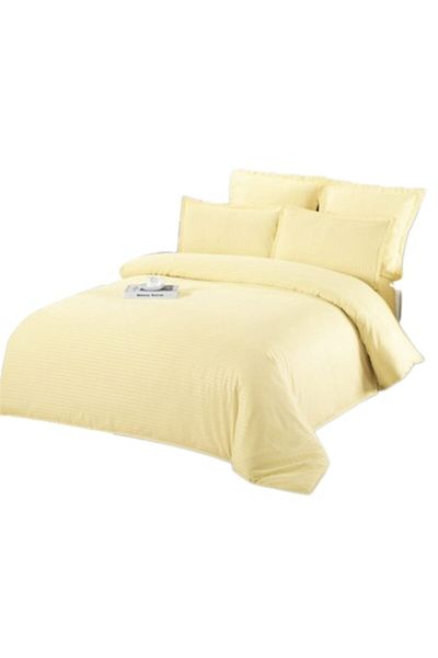 OEM Double Bed Linen, Damask, 6 Pieces, 2 Persons, 200x230cm, Cream