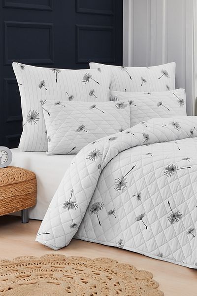 Mislina Home Ibiza Single Quilted Filled Pique 4 Season Baklava Dsn | Pillow Case Gift |   160X230Cm