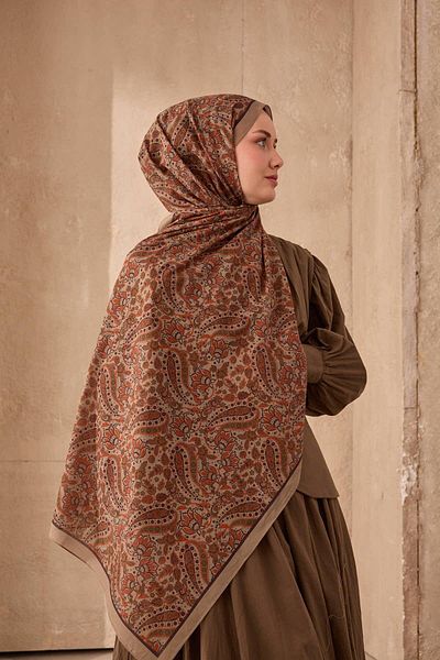 Mahal Silkhome Stripe Edge Shawl Patterned Nariya Shawl