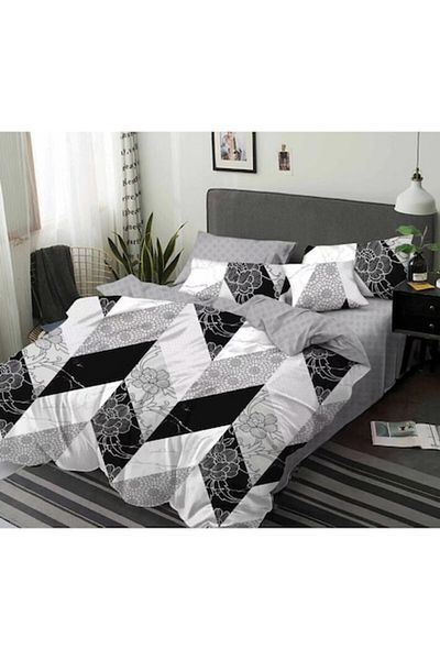 OEM Double Bed Linen, Geometric Shapes, 2 Persons, 6 Pieces, Finet, 220x230cm