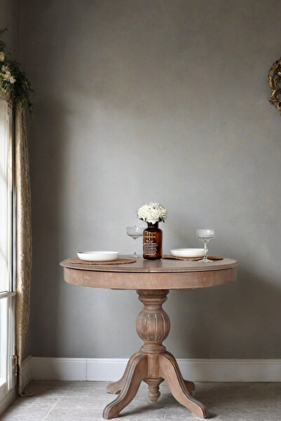 Woodenbend Orlando Eskitme Açılır Ahşap Mutfak Masası 100x100 cm – Açıldığınd...