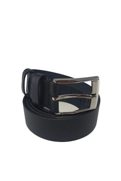 OEM Men's leather belt, black, width 3.5 cm, M3