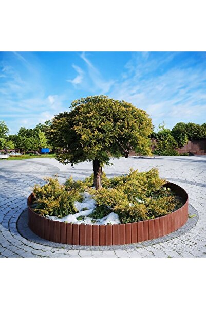 PROCART Garden palisade, decorative fence 24x100 cm, hidden joints, brown