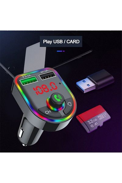BGRJ Automotive Kit auto modulator FM BGRJ-F6, player MP3, USB, încărcare rapidă