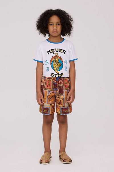 Nebbati Boy Patterned Shorts