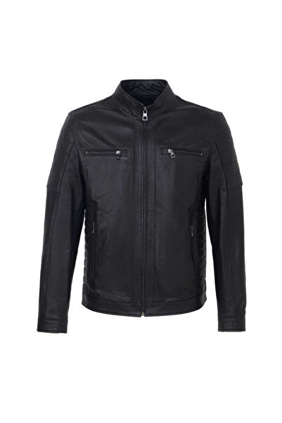 Tergan Siyah Hakiki Deri Erkek Hakiki Deri Mont - E23KDM310544-Q4O