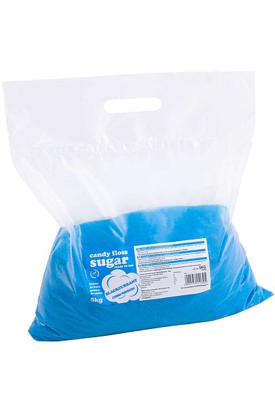 GSG24 Zahăr colorat pentru vată de zahăr, albastru, aromă de coacăze negre, 5kg