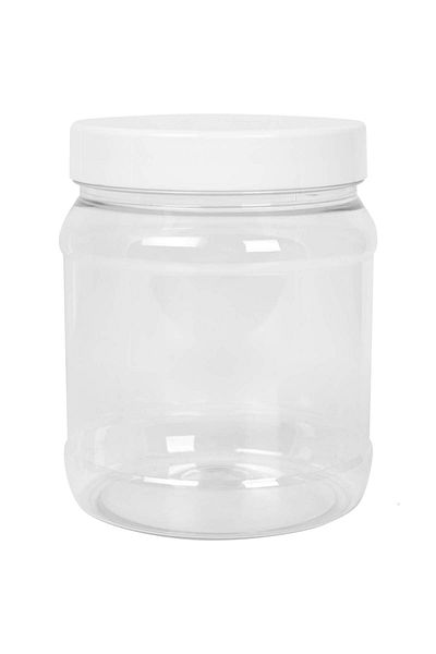 GSG24 Borcan rotund cu capac, filet 100/400, transparent, 1000 ml