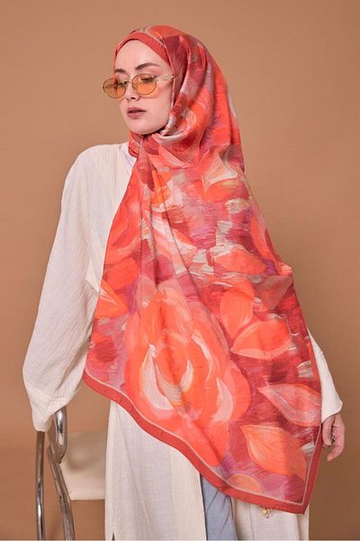 Mahal Silkhome Rose Pattern Mayda Shawl