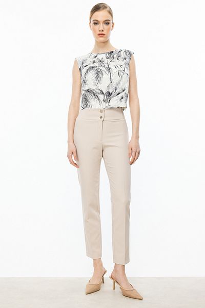 Ekol Double Button Trousers with Elastic Waist