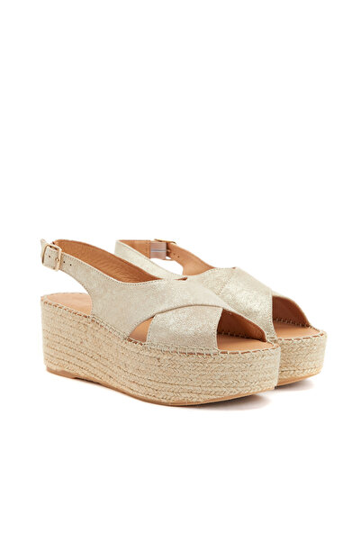 Dıvarese Gold Kadın Deri Espadril