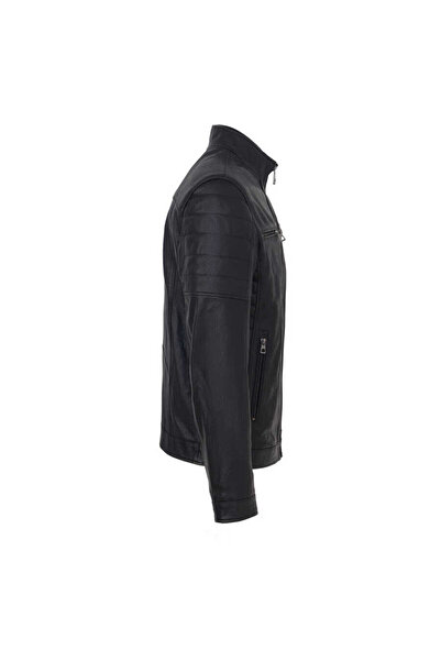 Tergan Siyah Hakiki Deri Erkek Hakiki Deri Mont - E23KDM310544-Q4O