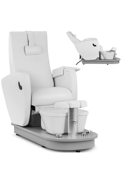 Physa Fotel kosmetyczny podologiczny do pedicure z brodzikiem elektryczny HAVANA - biały