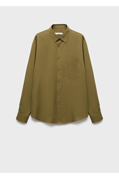 MANGO Man %100 lyocell cepli gömlek