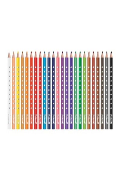 Pelikan Colored Pencils Silverino Lacquered, Set of 24, Color Assorted, Material Wood, Triangular Section