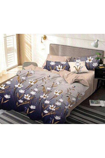 OEM Double Bedding Set, Field Flowers, 2 Persons, 6 Pieces, Finet, 220x230cm, Multicolor