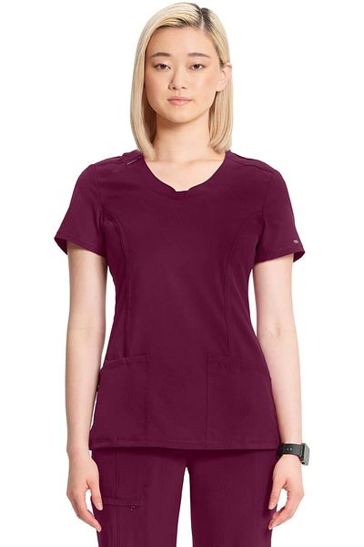Cherokee UNIFORMS Halat Medical Cherokee PROTX2® cu Decolteu Rotund - Infinity Wine Marime Uniforma: XL
