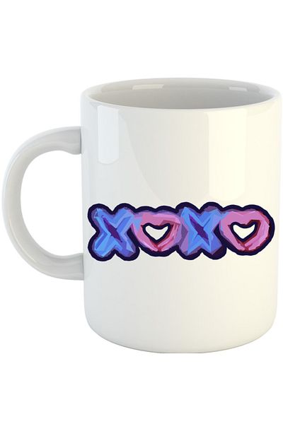 OEM Cana XOXO Logo Heart Abstract Minimalist Drama, alba, 330 ml