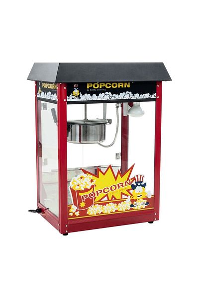 Royal Catering Barowa maszyna do popcornu z czarnym daszkiem