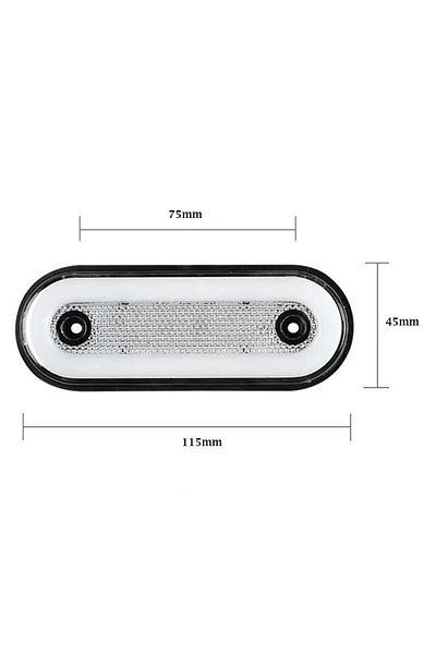 BGRJ Automotive Set of 2 VG1 white clearance lamps, LED warning lamp, 12-24V