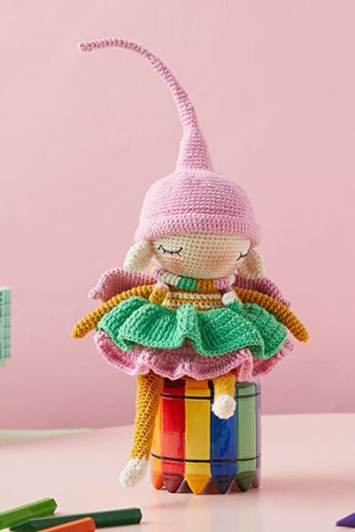 CAPELLA TOYS Amigurumi Örgü Bebek Çocuk Doğal Oyun Arkadaşı Oyuncak Flower Elf
