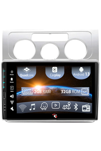 navi-it Navigatie dedicata VW Touran 2003-2015, USB&Butoane fizice frontale, Android 13, Wireless Carplay si