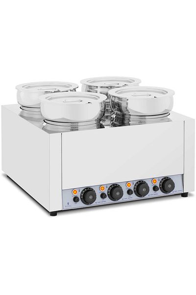 Royal Catering Bemar elektryczny podgrzewacz stacja do zupy fondue czekolady 2000 W 4 x 7 l