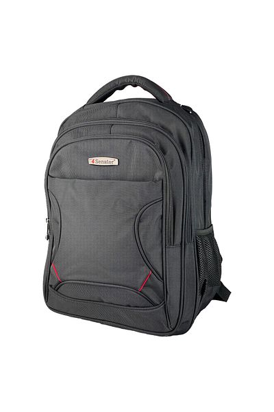 Senator Backpack 18 Inch Unisex Nylon Lightweight Water Resistant Travel Daypack KH8105 Black