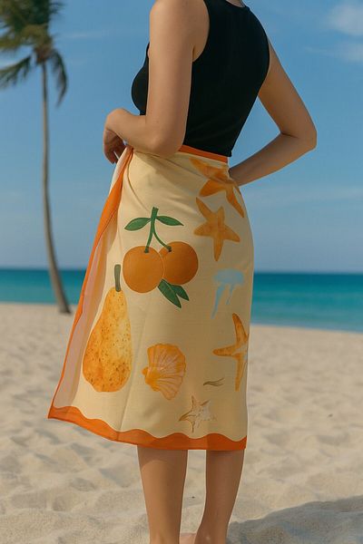 Whitefin Pareo Citrus Shore